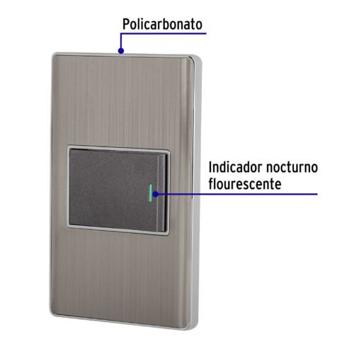 47838 - Placa armada acero inox 1 interruptor 1.5 módulos, Lisboa
