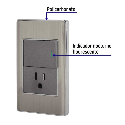 47846 - Placa armada acero interruptor y contacto 1.5 mód, Lisboa