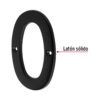 47853 - Número 0 de latón sólido 4", negro,  HERMEX