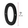 47853 - Número 0 de latón sólido 4", negro,  HERMEX