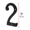 478552 47855 - Número 2 de latón sólido 4", negro, HERMEX