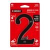 478553 47855 - Número 2 de latón sólido 4", negro, HERMEX