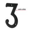 478561 47856 - Número 3 de latón sólido 4", negro, HERMEX