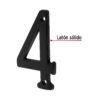 478571 47857 - Número 4 de latón sólido 4", negro, HERMEX