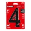 478573 47857 - Número 4 de latón sólido 4", negro, HERMEX