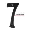 478601 47860 - Número 7 de latón sólido 4", negro, HERMEX