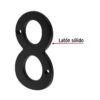 47861 - Número 8 de latón sólido 4", negro,  HERMEX