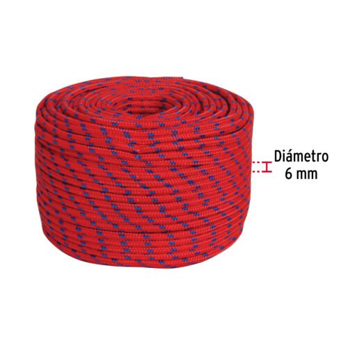 47865 - Piola de Polipropileno trenzada, multicolor, 6mm, 1 Kg