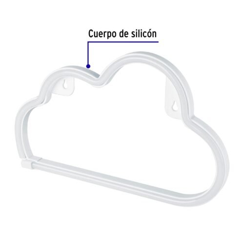 47868 - Luz de noche de LED nube neón, Volteck