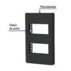 478701 47870 - Placa negra de 2 ventanas 1 módulo, línea Lisboa, Volteck