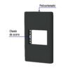 47871 - Placa negra de 1 ventana 1.5 módulos, línea Lisboa, Volteck