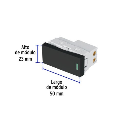 478732 47873 - Interruptor sencillo negro de 1 módulo, línea Lisboa