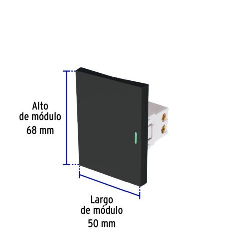 478752 47875 - Interruptor sencillo negro de 3 módulos, línea Lisboa
