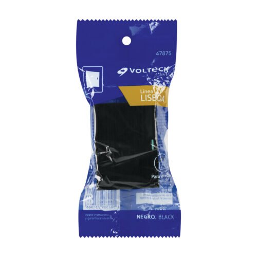478753 47875 - Interruptor sencillo negro de 3 módulos, línea Lisboa