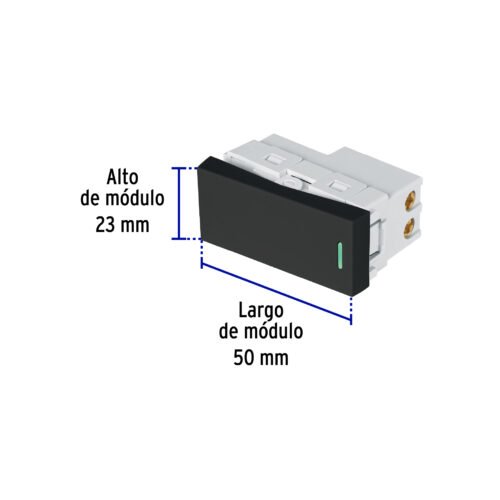 478762 47876 - Interruptor de 3 vías negro de 1 módulo, línea Lisboa
