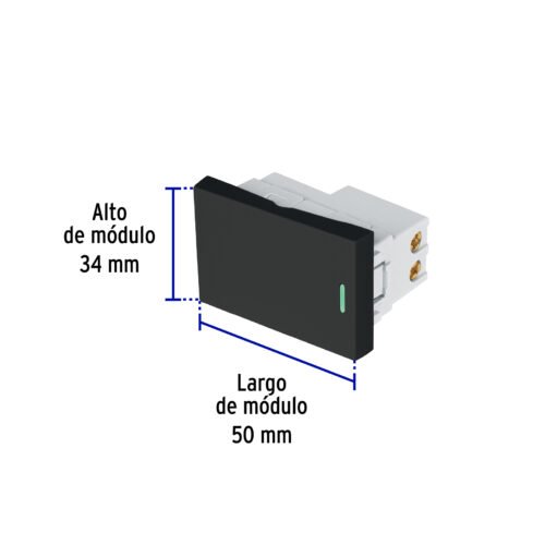 478772 47877 - Interruptor de 3 vías negro de 1.5 módulos, línea Lisboa