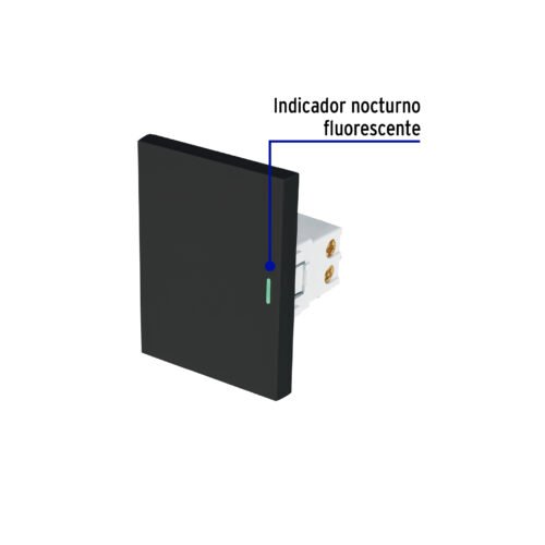 47878 - Interruptor de 3 vías negro de 3 módulos, línea Lisboa