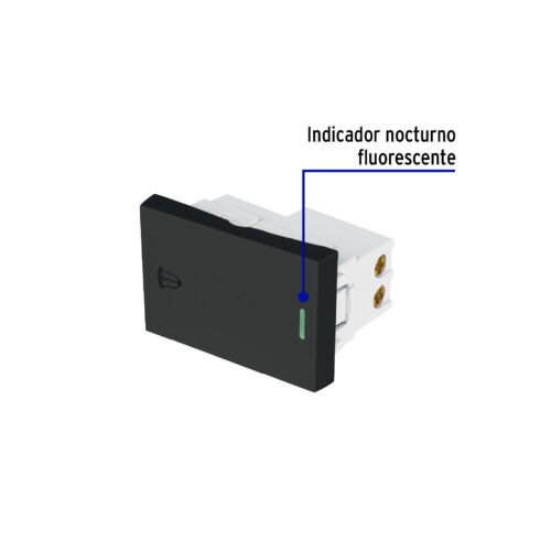 478791 47879 - Interruptor para timbre negro de 1.5 módulos, línea Lisboa