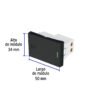 478792 47879 - Interruptor para timbre negro de 1.5 módulos, línea Lisboa