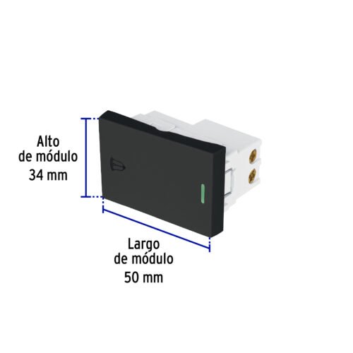 478792 47879 - Interruptor para timbre negro de 1.5 módulos, línea Lisboa