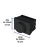 478862 47886 - Dimmer giratorio negro de 1.5 módulos, línea Lisboa, Volteck