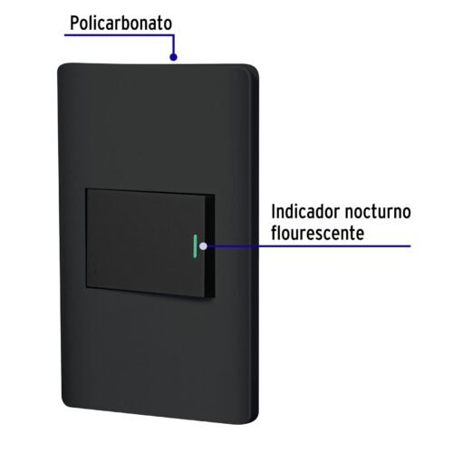 47891 - Placa armada negra 1 interruptor 1.5 módulos, Lisboa