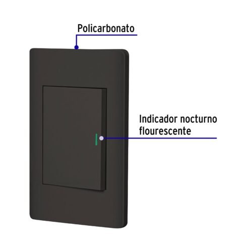 47895 - Placa armada negra 1 interruptor 3 módulos, Lisboa, Volteck