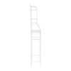 47907 - Mueble organizador blanco para baño con 3 repisas, Foset