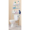 47907 - Mueble organizador blanco para baño con 3 repisas, Foset