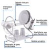 47908 - Escurridor de acero cromado con 2 niveles para trastes
