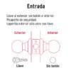 47912 - Cerradura pomo, negro, oval, entrada, HERMEX