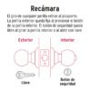 47913 - Cerradura pomo, negro, oval, recámara, HERMEX