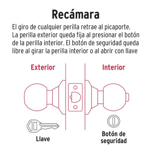 47913 - Cerradura pomo, negro, oval, recámara, HERMEX