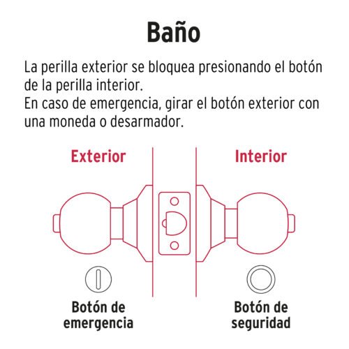47914 - Cerradura pomo, negro, oval, baño, HERMEX