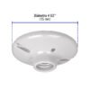 47915 - Portalámpara de porcelana, 4-1/2", redonda, a granel Volteck