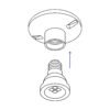 47915 - Portalámpara de porcelana, 4-1/2", redonda, a granel Volteck