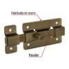 47926 - Pasador de barra plana 3", latón antiguo, HERMEX
