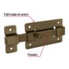 47927 - Pasador de barra plana 4", latón antiguo, HERMEX