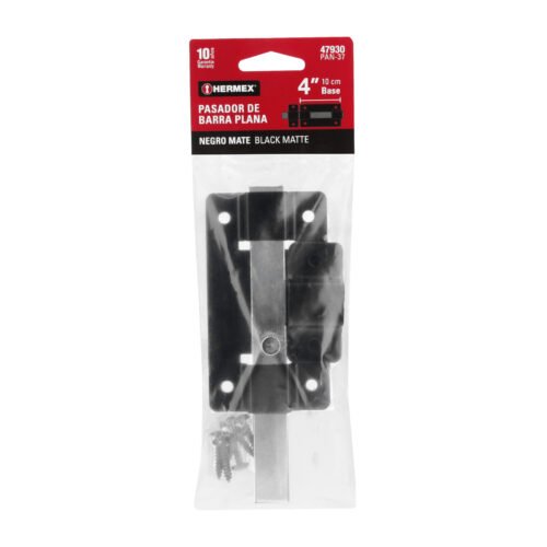 47930 - Pasador de barra plana 4", negro, HERMEX