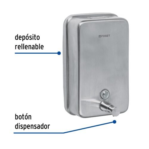 479311 47931 - Dosificador de acero inox. para jabón líquido, Foset