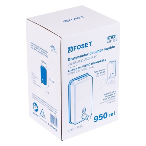 479313 47931 - Dosificador de acero inox. para jabón líquido, Foset
