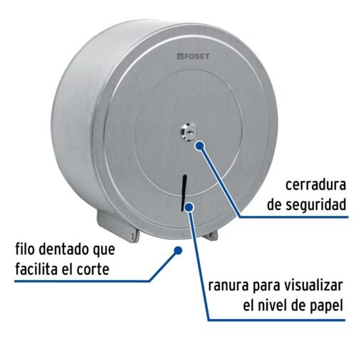 47932 - Portarollo de acero inox, Foset