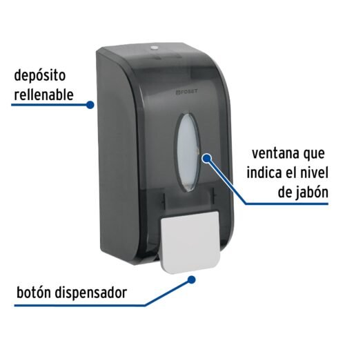 479341 47934 - Dosificador de ABS para jabón líquido, humo, Foset