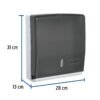 479362 47936 - Dispensador de ABS para toallas de papel, humo, Foset