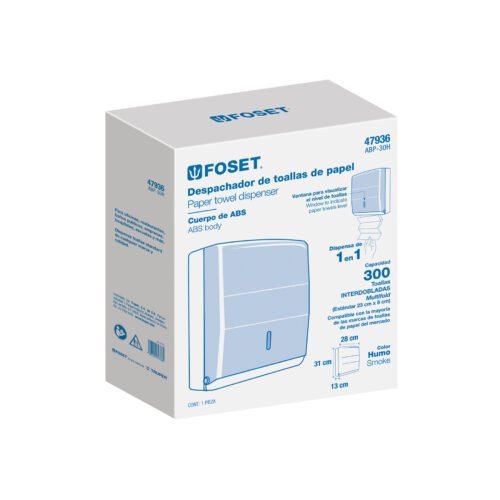 479363 47936 - Dispensador de ABS para toallas de papel, humo, Foset