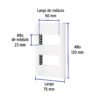 47937 - Placa blanca de 2 ventanas 1 módulo, línea Lisboa, Volteck