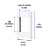 47939 - Placa blanca de 1 ventana 3 módulos, línea Lisboa, Volteck