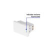 47944 - Interruptor de 3 vías blanco de 1.5 módulos, línea Lisboa