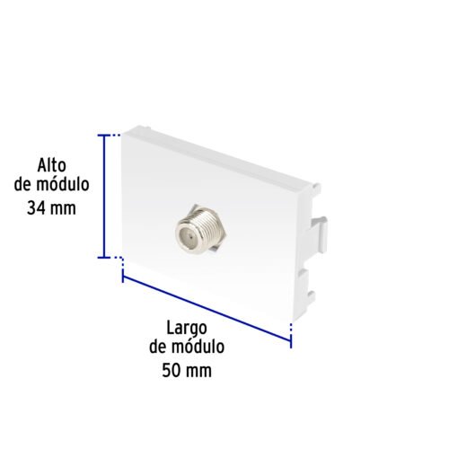 47950 - Toma de televisión blanco de 1.5 módulos, línea Lisboa