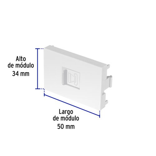 479512 47951 - Toma de teléfono blanco de 1.5 módulos, línea Lisboa